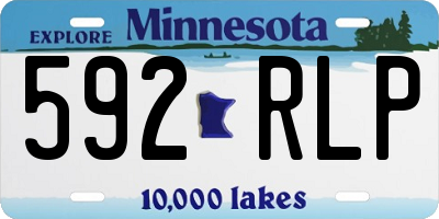 MN license plate 592RLP