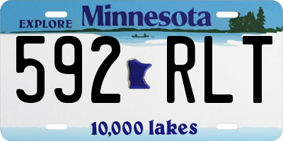 MN license plate 592RLT
