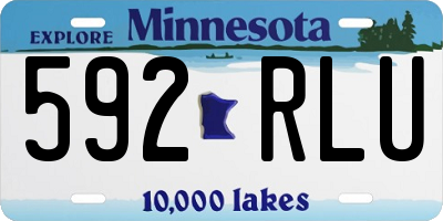 MN license plate 592RLU