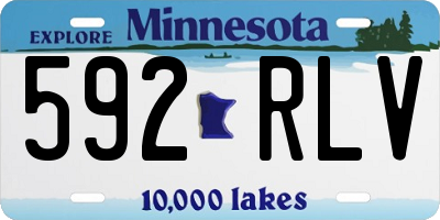 MN license plate 592RLV