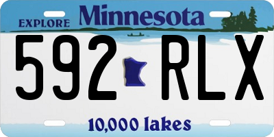 MN license plate 592RLX