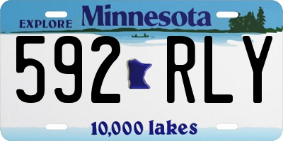 MN license plate 592RLY