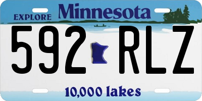 MN license plate 592RLZ