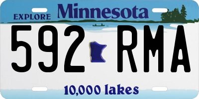 MN license plate 592RMA