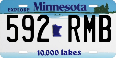 MN license plate 592RMB