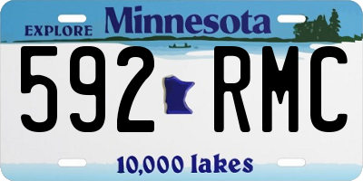 MN license plate 592RMC