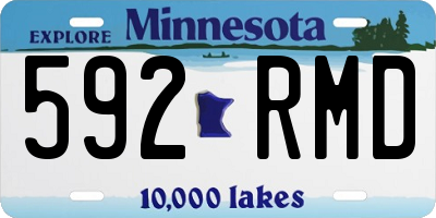MN license plate 592RMD
