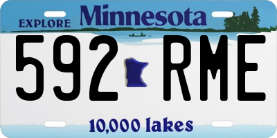 MN license plate 592RME