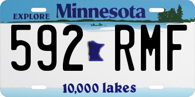 MN license plate 592RMF
