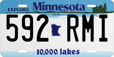 MN license plate 592RMI