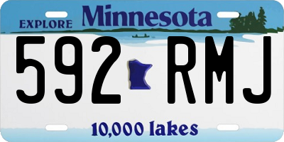 MN license plate 592RMJ