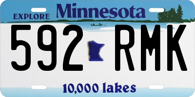MN license plate 592RMK