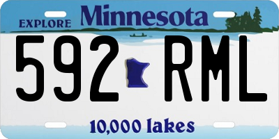 MN license plate 592RML