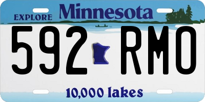 MN license plate 592RMO