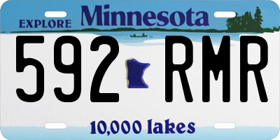 MN license plate 592RMR