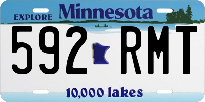 MN license plate 592RMT