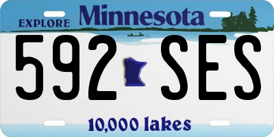 MN license plate 592SES