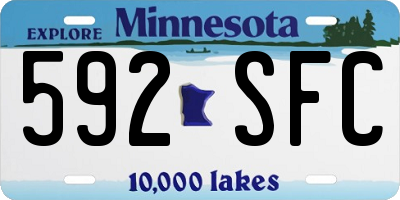 MN license plate 592SFC
