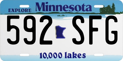 MN license plate 592SFG
