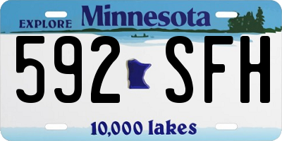 MN license plate 592SFH