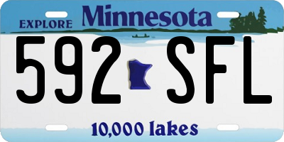 MN license plate 592SFL