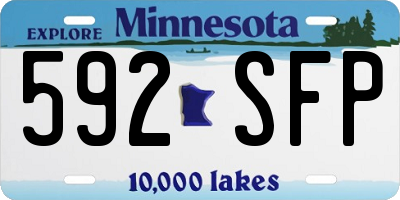 MN license plate 592SFP