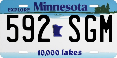 MN license plate 592SGM