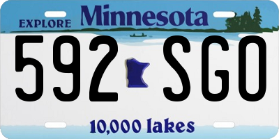 MN license plate 592SGO