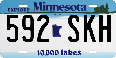 MN license plate 592SKH