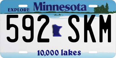 MN license plate 592SKM