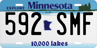 MN license plate 592SMF