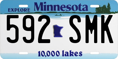MN license plate 592SMK