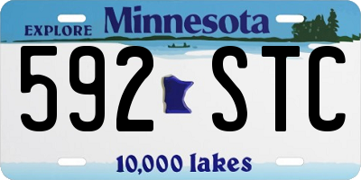 MN license plate 592STC