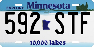 MN license plate 592STF