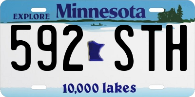 MN license plate 592STH