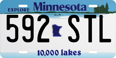 MN license plate 592STL