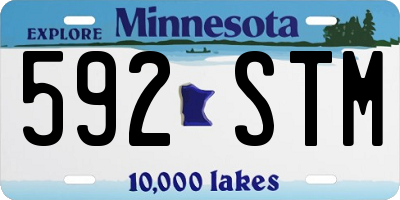 MN license plate 592STM