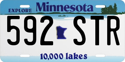 MN license plate 592STR