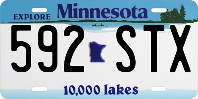 MN license plate 592STX