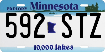 MN license plate 592STZ