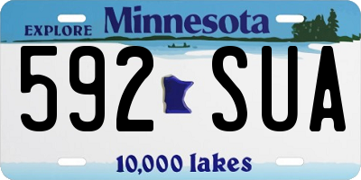 MN license plate 592SUA