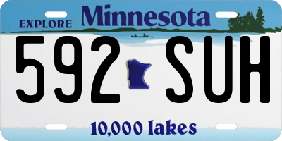 MN license plate 592SUH