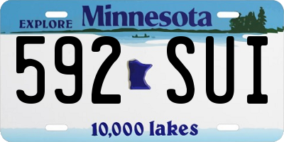 MN license plate 592SUI