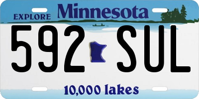 MN license plate 592SUL