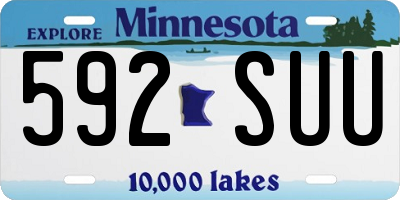 MN license plate 592SUU