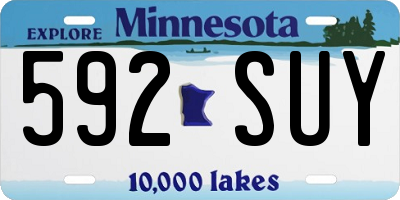 MN license plate 592SUY