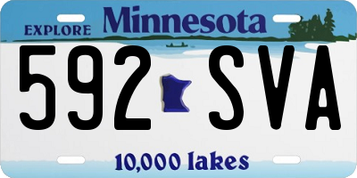 MN license plate 592SVA