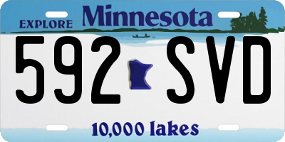 MN license plate 592SVD