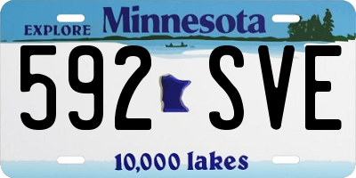 MN license plate 592SVE