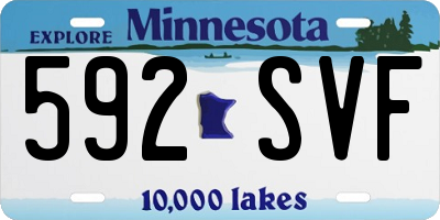 MN license plate 592SVF